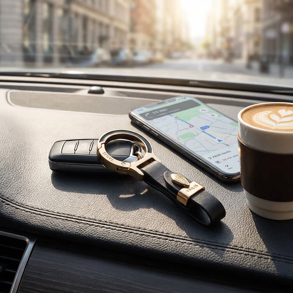 汽车车用钥匙扣男士腰挂高档车内防丢钥匙链车载挂饰圈环钥匙扣绳