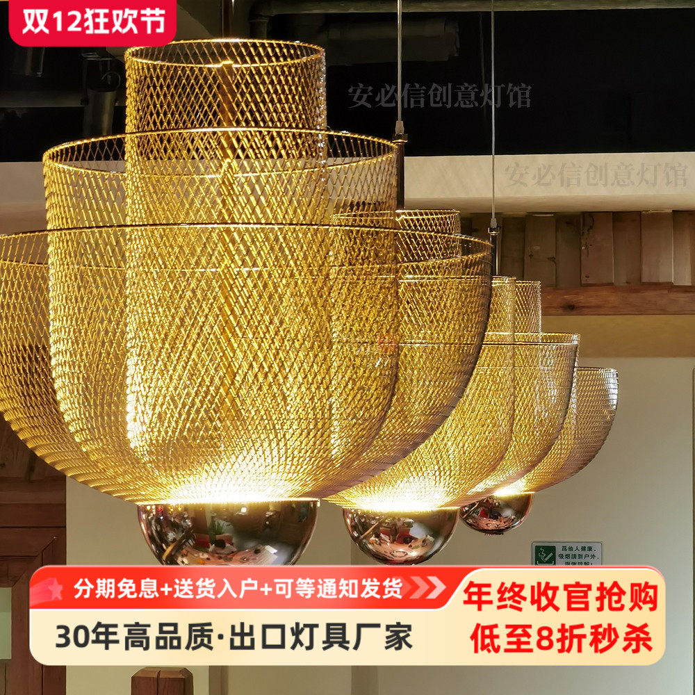 轻奢意大利led金属餐厅吊灯