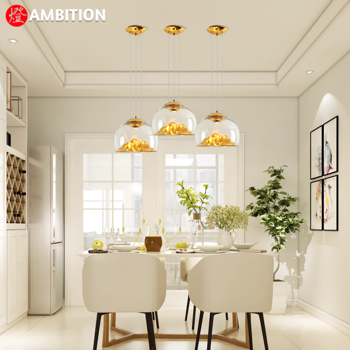 简约现代酒吧床头软装餐厅吊灯