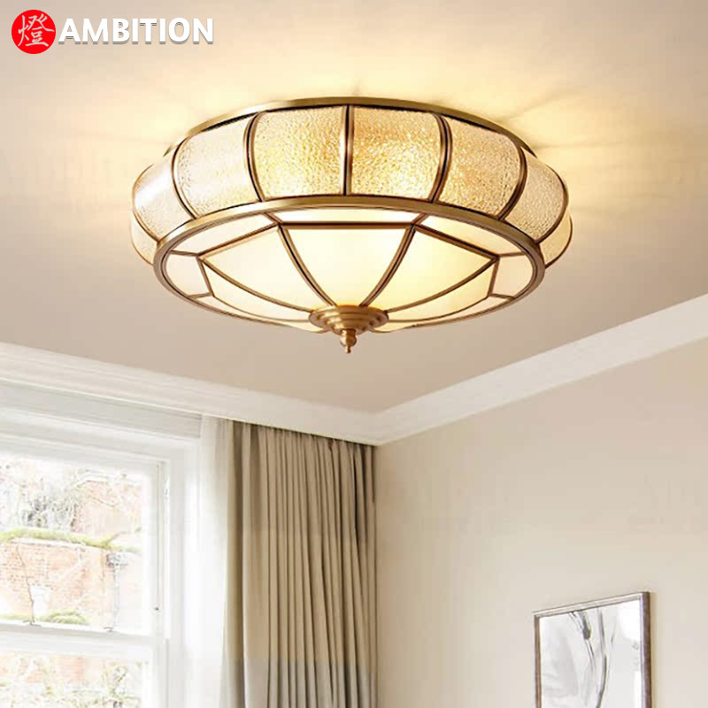 全铜美式led温馨餐厅软装卧室灯