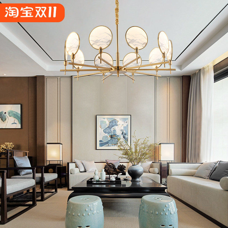 新中式吊灯现代简约客厅餐厅卧室灯中国风禅意仿古茶室设计师款灯