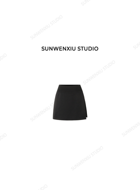 swx studio 万能短裙 百搭超显瘦假两件A字防走光半身裙3114A