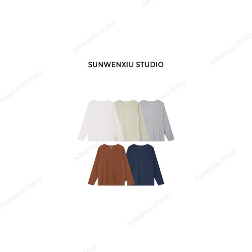 swx studio 凉爽T 夏季防晒空调房实用百搭休闲长袖多色T恤299C
