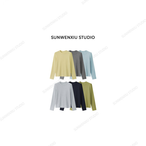 swx studio 完美肩线 力荐款天丝羊毛空调房防晒长袖多色T恤457B