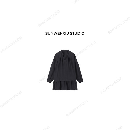 swx studio 暗黑娃娃裙100%全棉设计师长袖减龄连衣裙320A