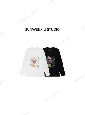 swx studio 小花T 莱赛尔混纺轻薄微透凉感数码印花夏日T恤418A