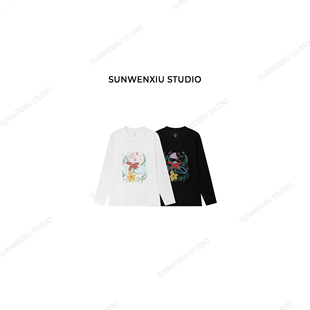 swx studio 小花T 莱赛尔混纺轻薄微透凉感数码印花夏日T恤418A