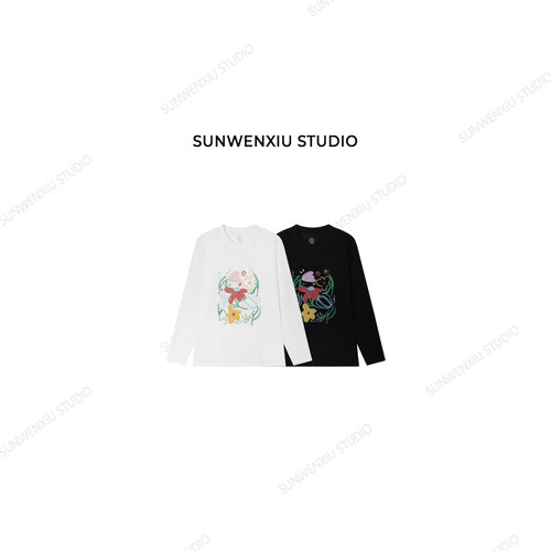 swx studio 小花T 莱赛尔混纺轻薄微透凉感数码印花夏日T恤418A