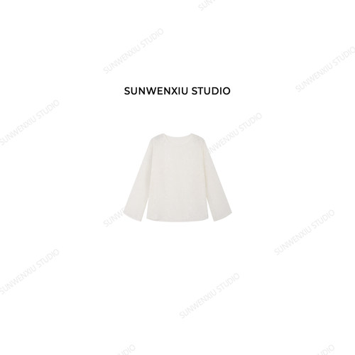 swx studio 月光下 定织肌理感提花工艺喇叭袖防晒空调房罩衫384B