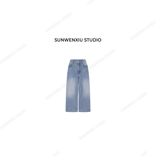 swx studio 夏日八分牛 经典百搭极简休闲穿搭显瘦八分牛仔裤509A
