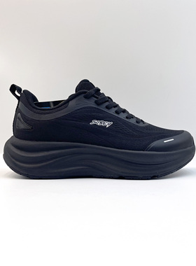 sobey速波春秋季新款男子运动回弹全黑防滑女子时尚百搭休闲鞋