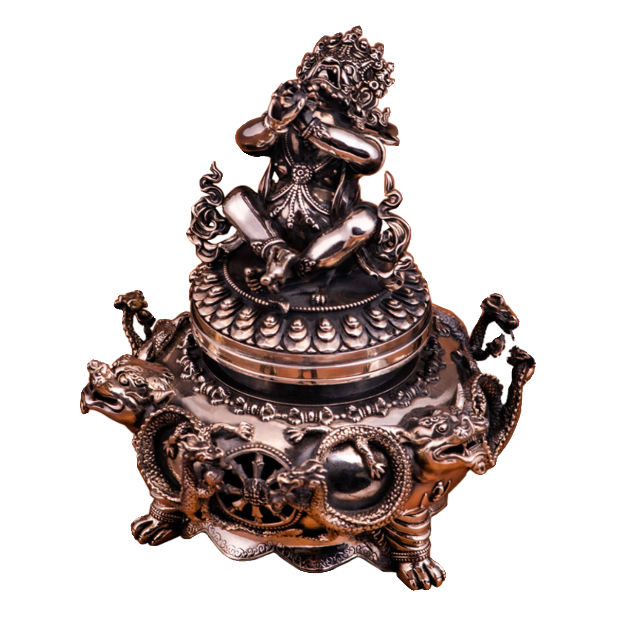 OGRM奥格瑞玛白财神银质桌面摆件