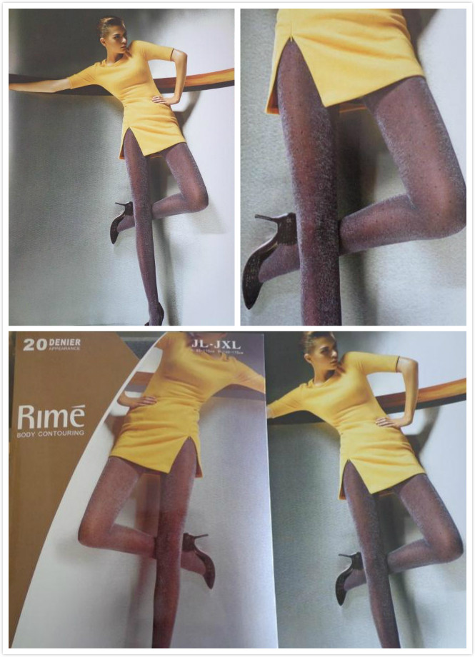 包邮Rime韵魅专柜春夏20D银丝提花蝴蝶结连裤袜性感女丝袜1L30155