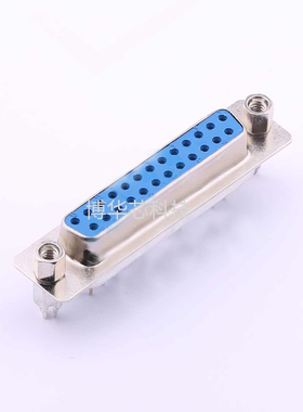 DS1034-25FUNSI44/CONNFLY/D-SUB25pin双排母头180度蓝色脚距2.77