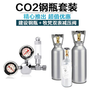 CO2套装气瓶山东建设钢瓶细化器牧梵电磁表压力表二氧化碳套装