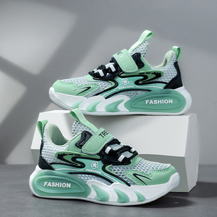 CEO  ABC男童鞋2026夏季薄款单网透气儿童运动鞋软底中大童跑步鞋