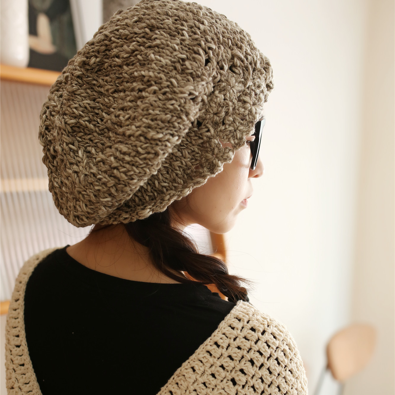 原创不规则天然棉麻帽子