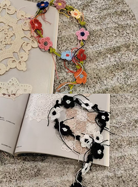 日系文艺风春夏手工钩花立体项链花串手链