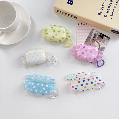 趣味糖果磨砂波点适用苹果airpods5代无线蓝牙耳机壳airpodspro2/pro3代保护套4代