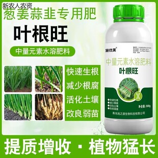 施优美韭菜叶根旺大葱大姜大蒜干尖黄叶生根壮苗剂提质增产叶面肥