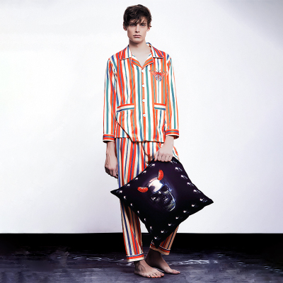 任宥纶同款埃森费姆男士条纹睡衣