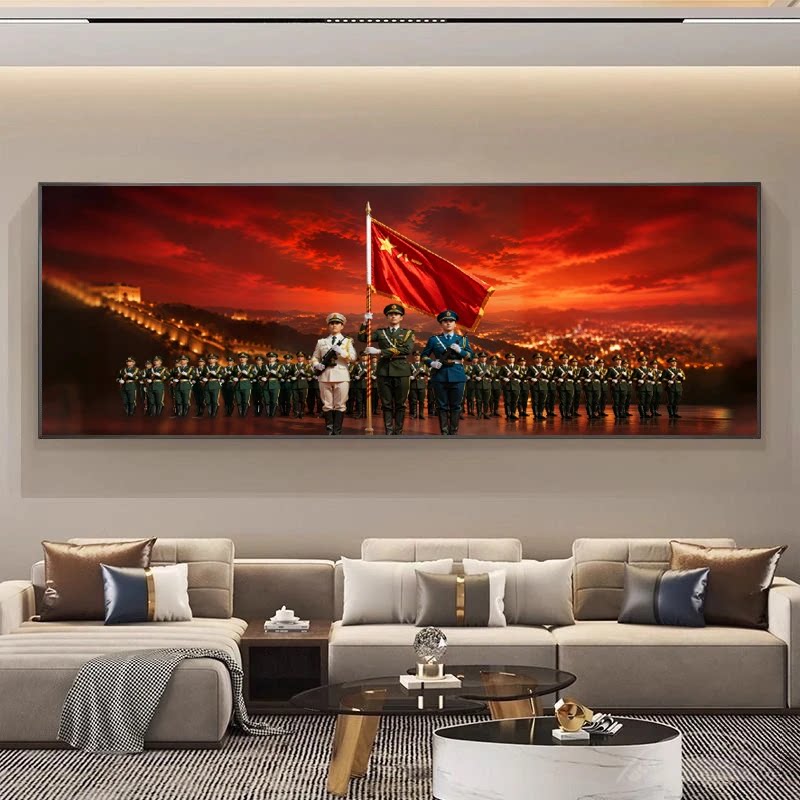 新中国八一建军自粘防水装饰画