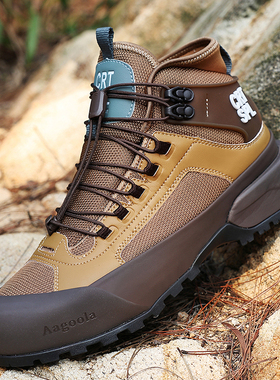 Aagoola动感马丁靴男秋冬新款户外登山鞋机能徒步减震运动徒步鞋