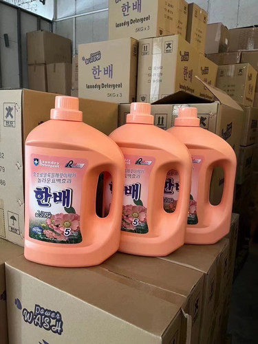 梨花洗衣液家庭去污洁净整箱3瓶