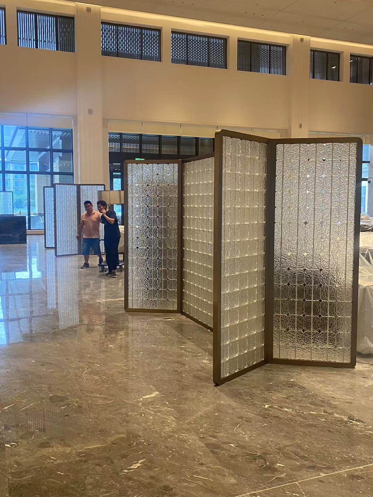 超白玻璃砖水晶砖透明方形隔断墙卫生间网红艺术实心空心冰纹砖块
