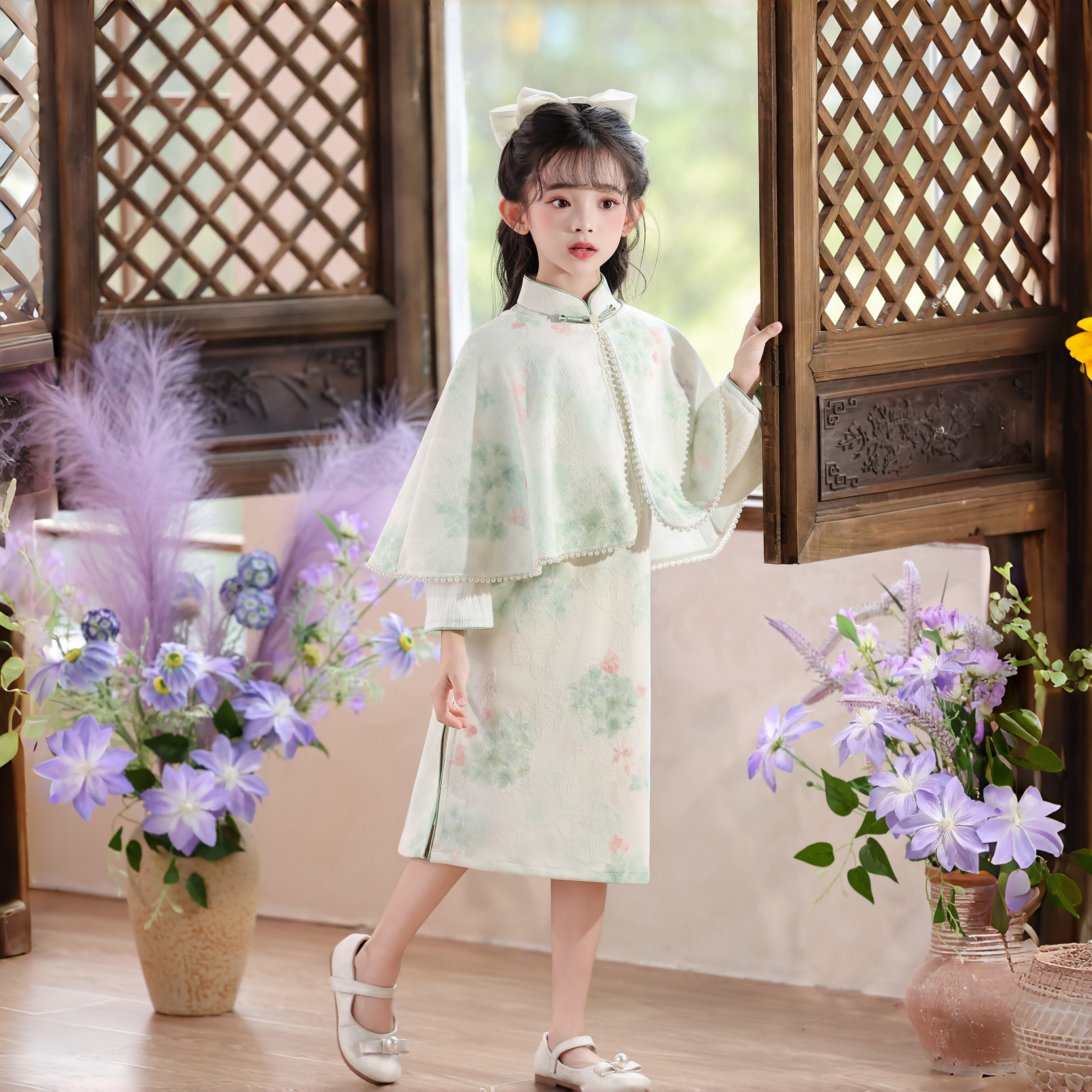女童新中式改良旗袍秋季新款