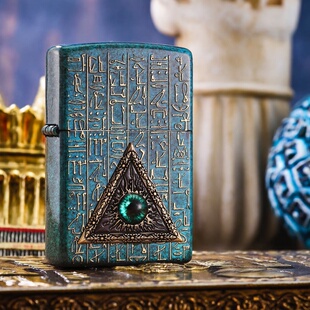 ZIPPO正品打火机官方正版上帝之眼青铜时代防风煤油送男朋友礼物