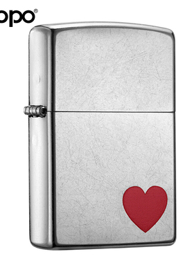 ZIPPO正品打火机美国原装防风煤油防风创意角落里的红色爱心29060