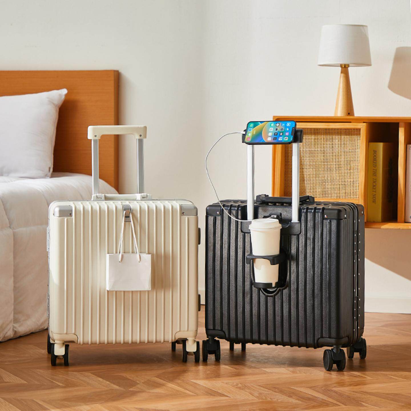 超轻便登机箱女20寸小型拉杆新款结实耐用加厚铝框旅行静音万向轮