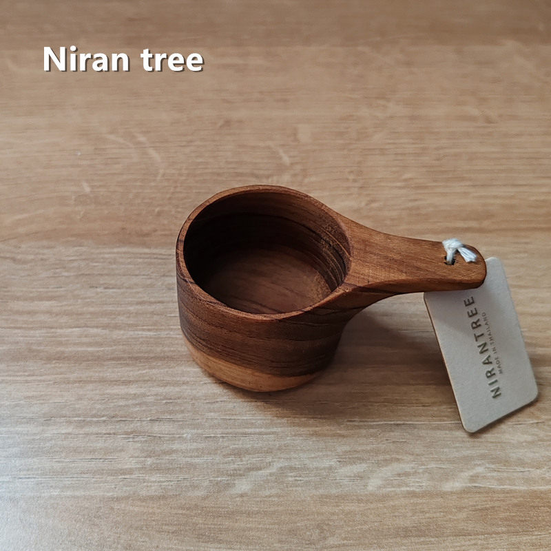 泰国进口Nirantree柚木咖啡勺实木糖勺无漆柚木奶勺实木手工茶勺