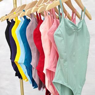 儿童舞蹈服少儿艺考女童练功服中国民舞芭蕾舞连体服夏季 吊带套装