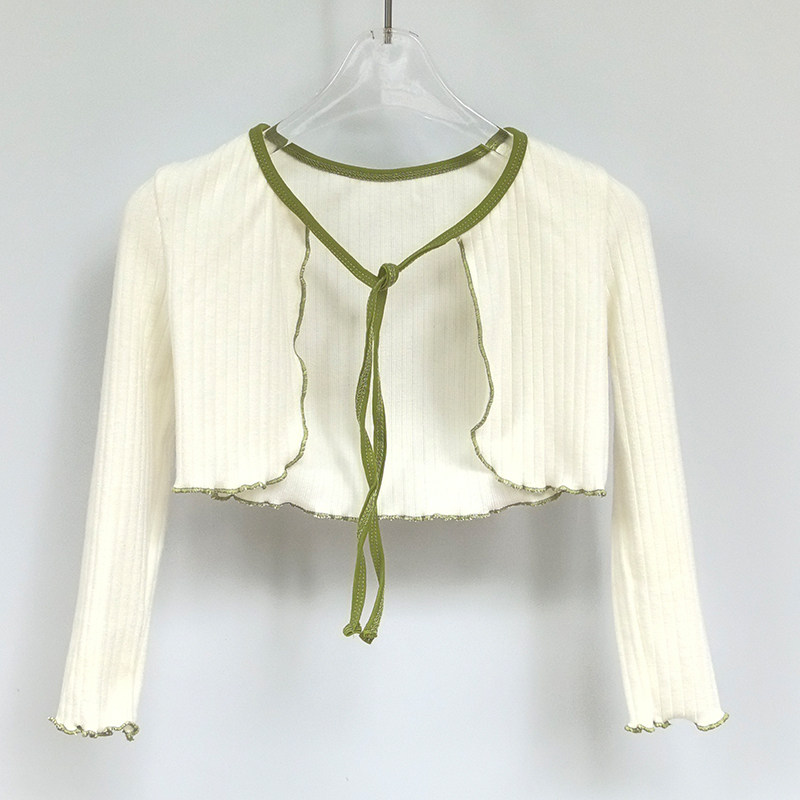 儿童舞蹈服女生跳舞法兰绒外搭小披肩女童练功服春夏长袖芭蕾舞