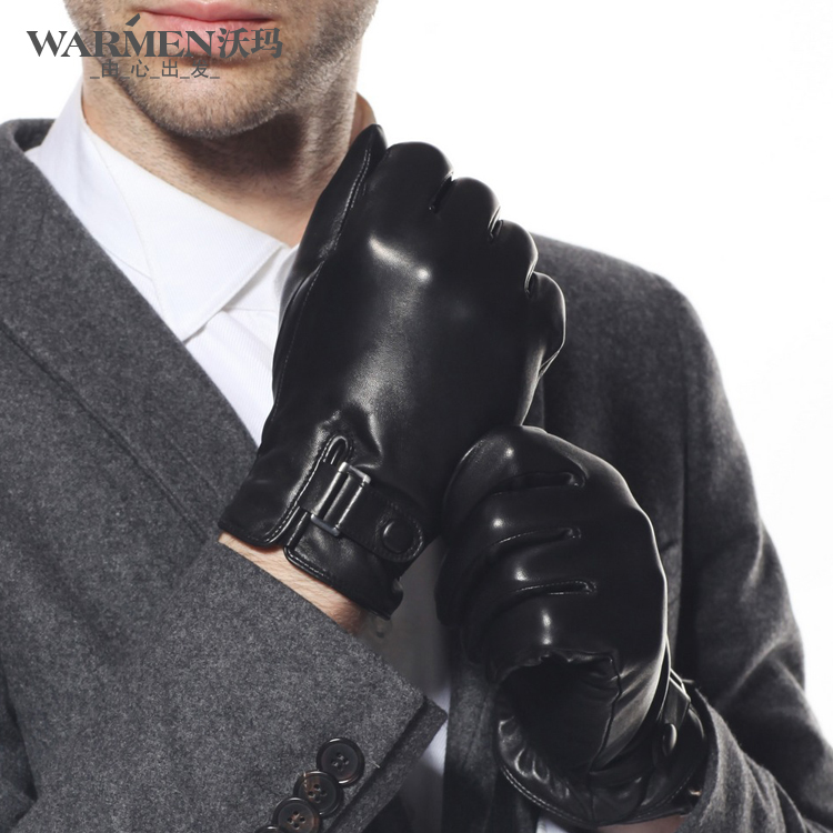 Gants pour homme WARMEN en peau de mouton - Ref 2782665 Image 2