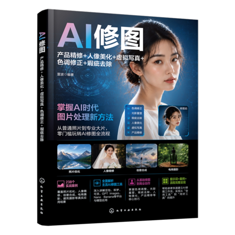 AI修图:产品精修+人像美化+虚拟写真+色调修正+瑕疵去除