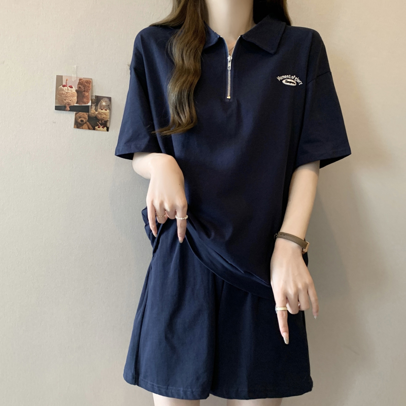 夏季搭配一整套休闲运动套装女