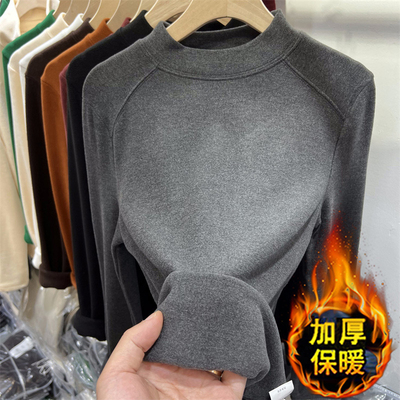 秋冬2024新款半高领打底衫女内搭