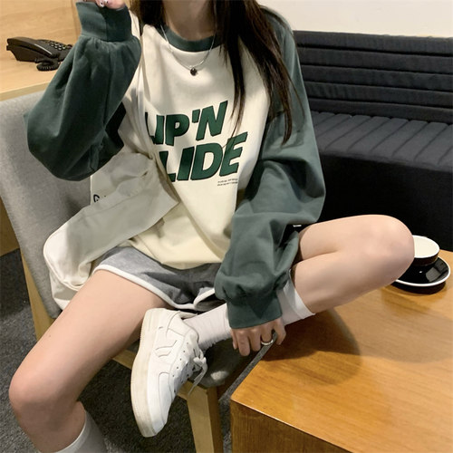 网红ins潮牌插肩袖卫衣女秋季
