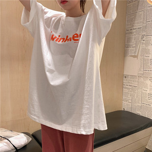 半袖 ins超火短袖 網(wǎng)紅夏裝 2025年新款 t恤女寬松潮韓版 oversize上衣