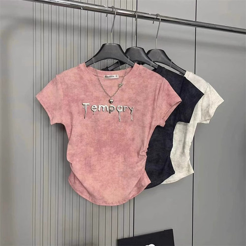 美式高街潮牌短袖T恤女夏季韩版
