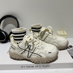 2026春新款儿童运动鞋真皮中大童户外慢跑鞋男童阿甘鞋真皮女童鞋