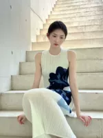 Sanzhai, One Lifetime, складки, пожалуйста, складываются, рыхлые и тонкие дамы, темперамент, рукавочное круглое платье с высокой шеей