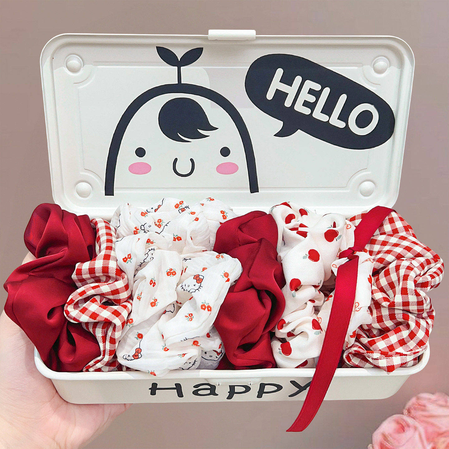 女童酒红色皮筋新年发饰儿童大肠发圈扎丸子头发绳小女孩头花发卡,童装/婴儿装/亲子装,发饰,淘宝优惠券,粉丝福利购,淘宝优惠卷