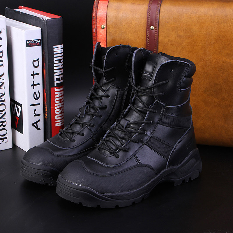 Bottes militaires pour homme en cuir - Ref 1402082 Image 3