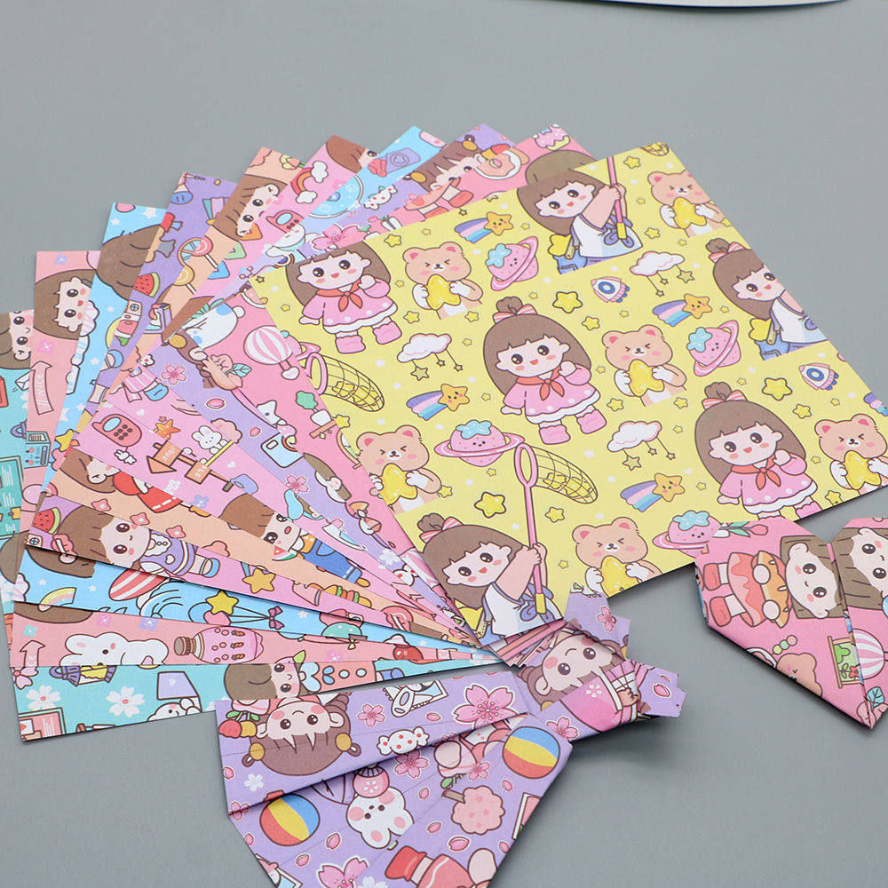 5厘米正方形叠千纸鹤爱心手工彩色折纸幼儿园diy手工专用材料