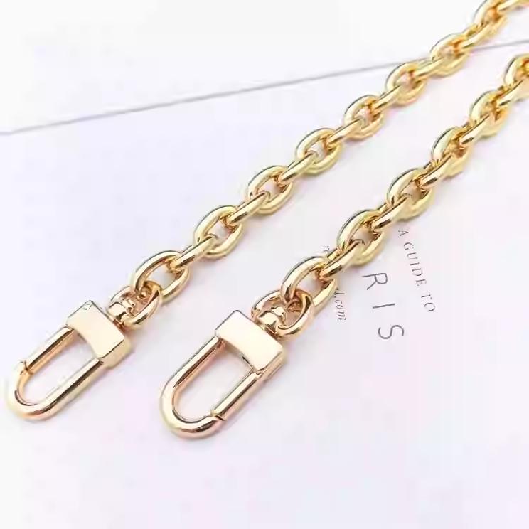 K金色O形链条装饰腋下背穿孔包