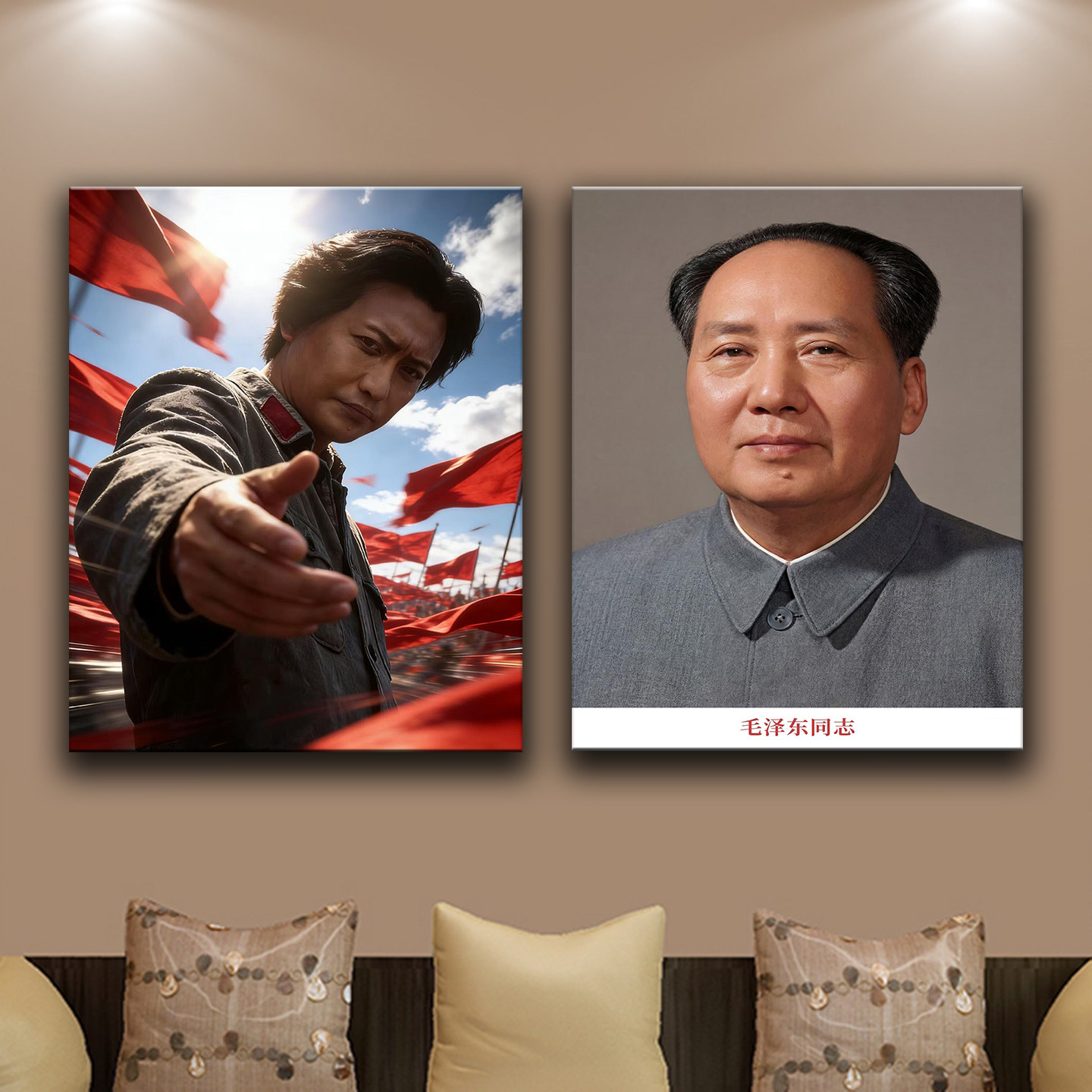 国庆爱国毛主席数字油画